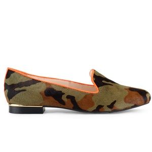 C Wonder Camouflage Calf Hair Loafers - Size 8.5